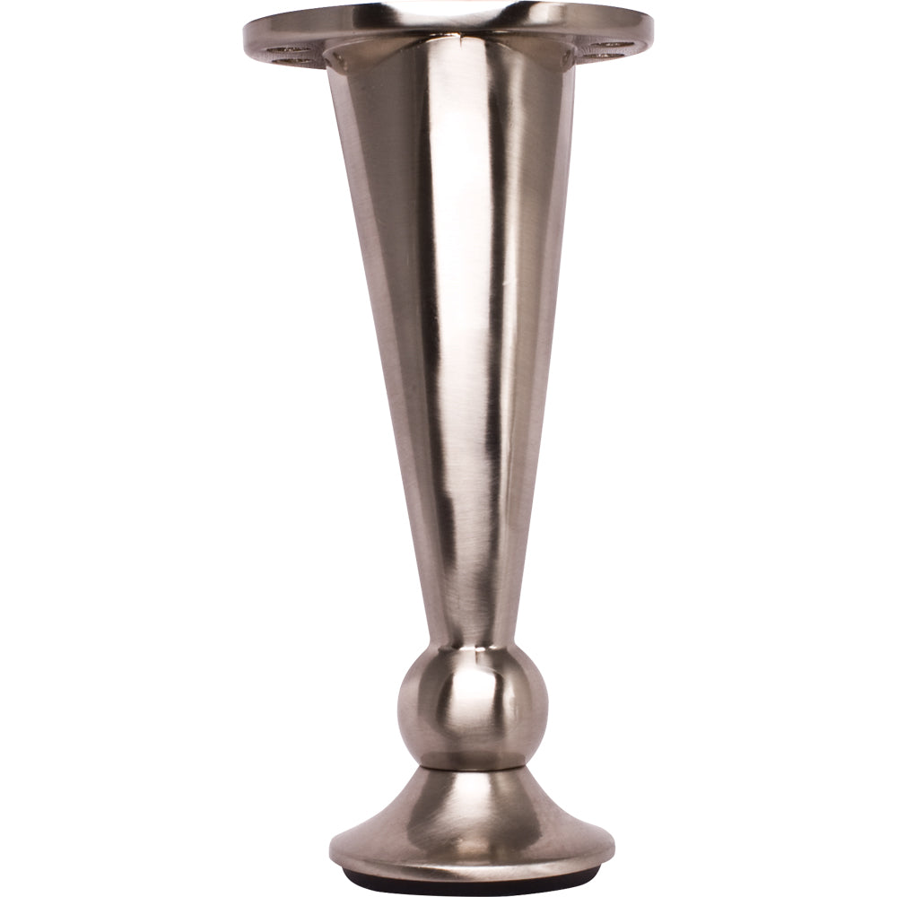 Rounded Furniture Leg-Satin Nickel (Zinc)