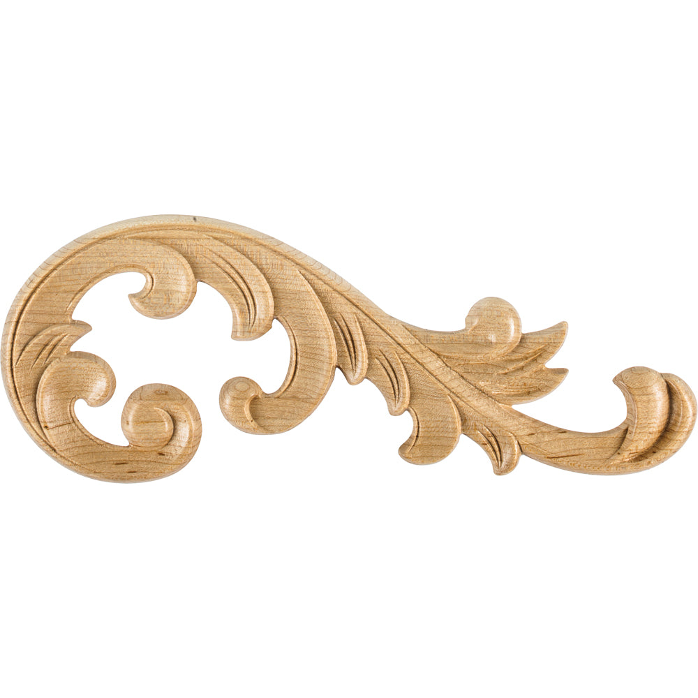 Acanthus Traditional Right Applique-Unfinished (Hard Maple)