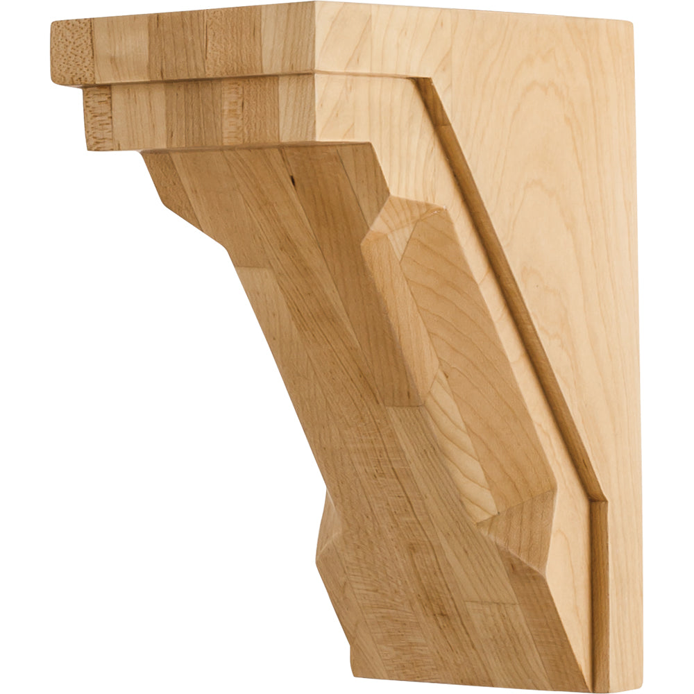 Modern Corbel with Chamfer Edge -Unfinished (Rubberwood)
