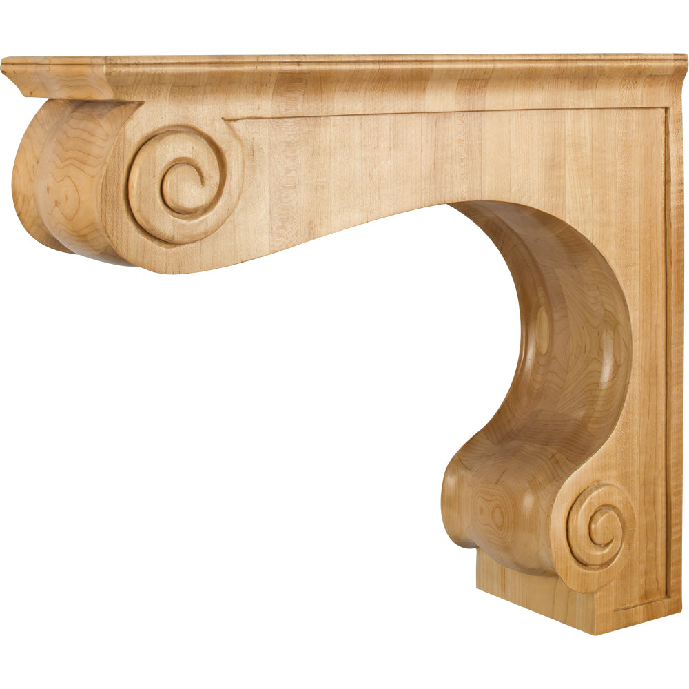 Traditional Range Hood Corbel-Unfinished (Hard Maple)