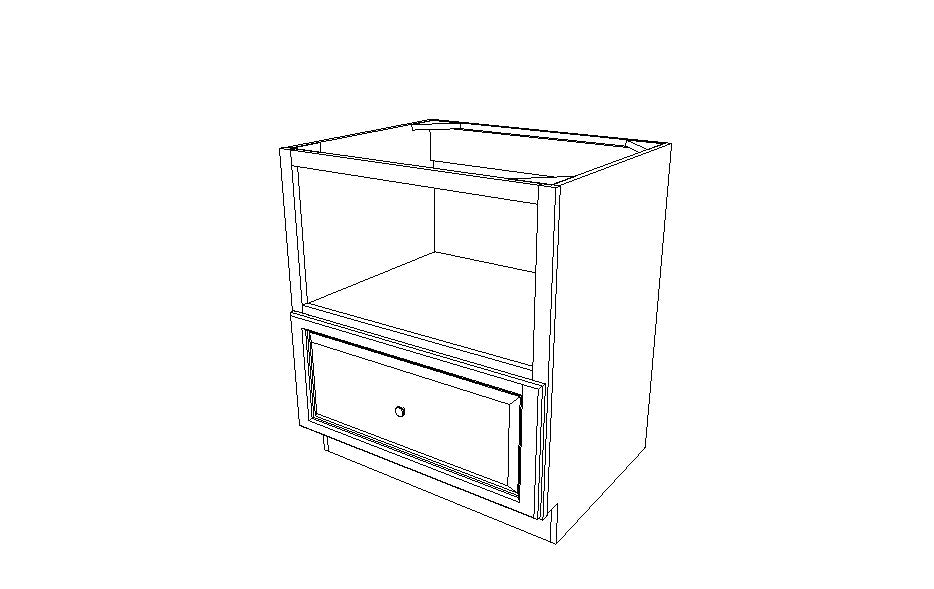 Microwave Base Cabinet Ice White Shaker (AW)