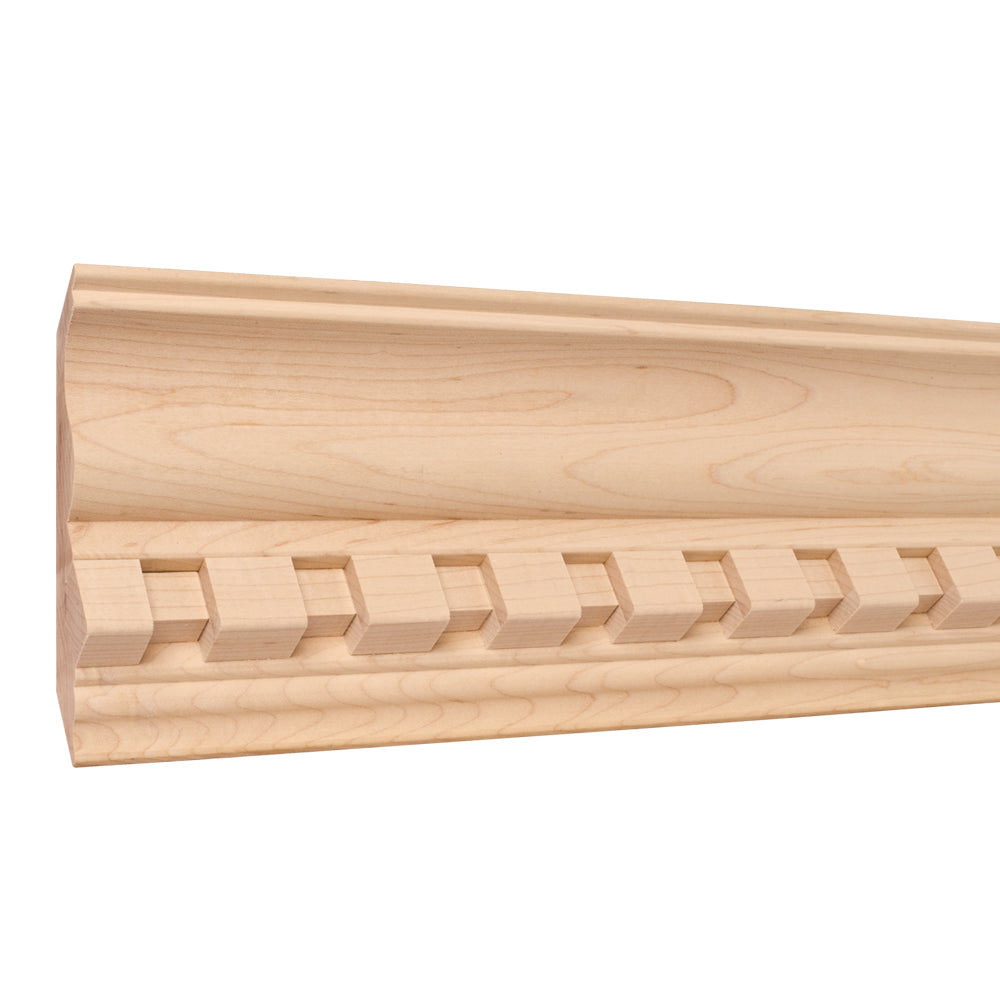 Crown Moulding with Dentil-Unfinished (Cherry)
