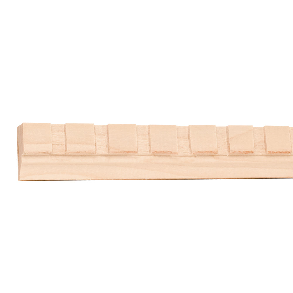 1in. x 5/16in. Dentil with 1/4in. gap and 7/8in. teeth-Unfinished (Hard Maple)