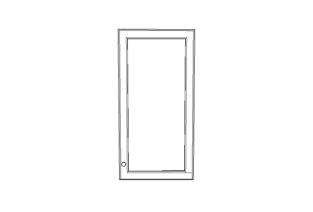 W1536GD no Mullion Glass doors Ice White Shaker (AW)