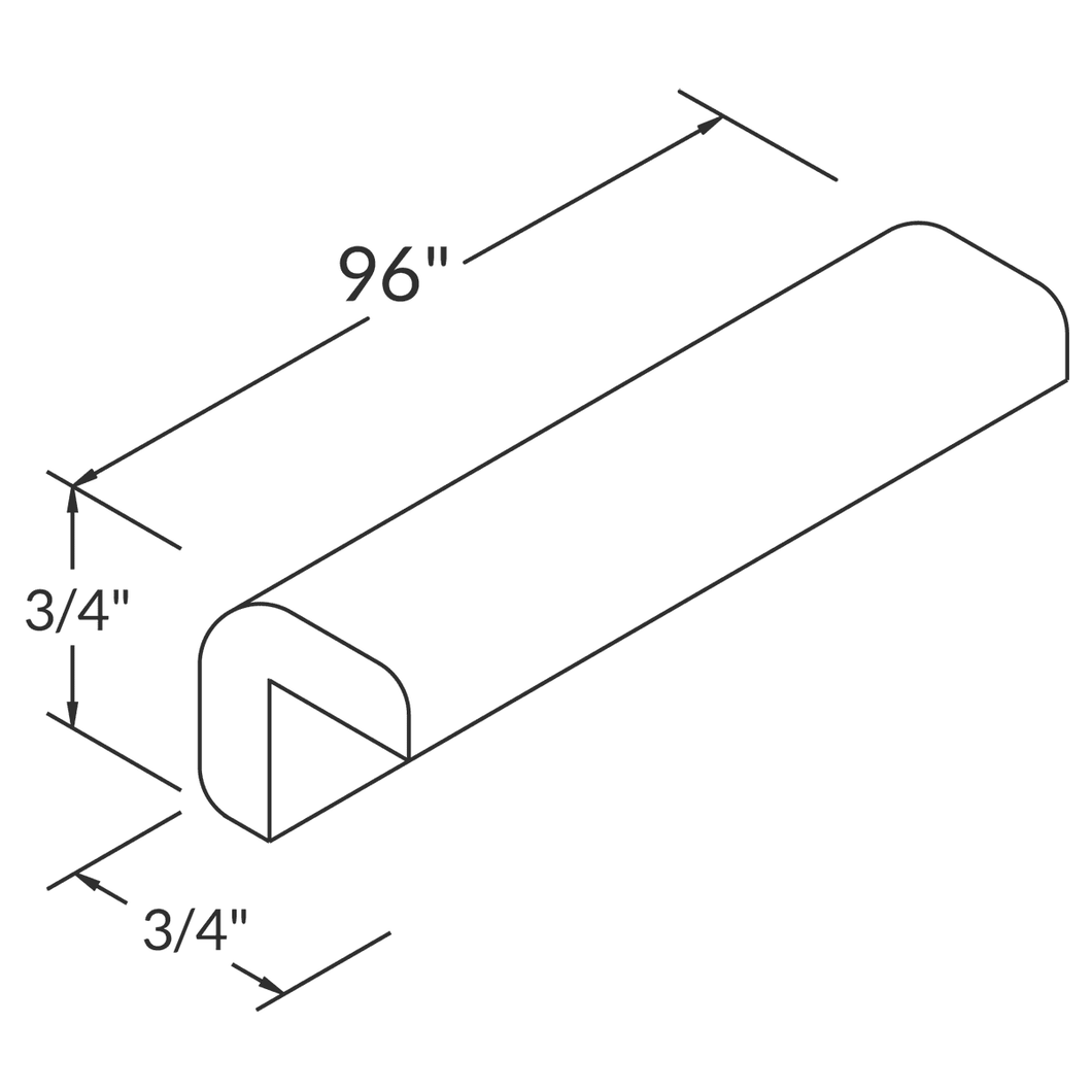 SC5 Outside Corner Moldings Ice White Shaker (AW)
