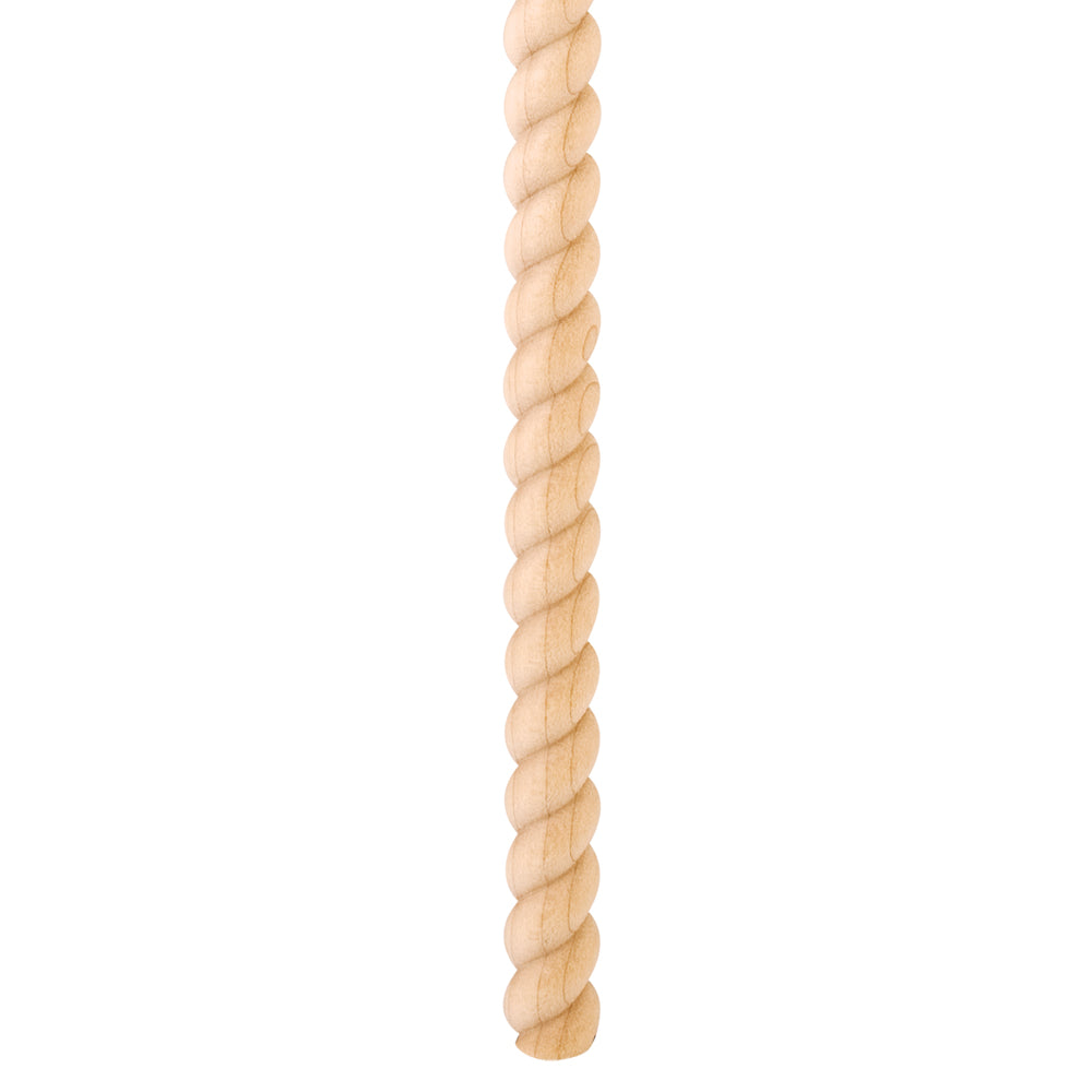 Tight Twist Rope Moulding Half Round-Unfinished (Poplar)