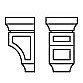 Decorative Corbels CORBEL75S Gramercy White (GW)