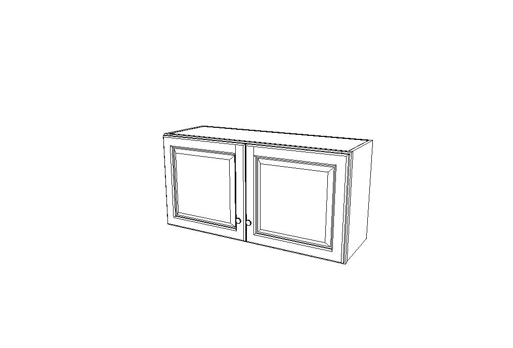 W3618B Wall Double Door Cabinets 18'', High Downtown Dark (TD)
