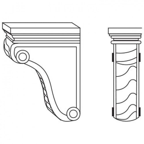 Decorative Corbel CORBEL55 K-Cinnamon Glaze (KM)