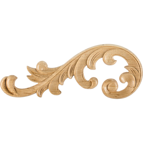 Acanthus Traditional Left Applique-Unfinished (Hard Maple)