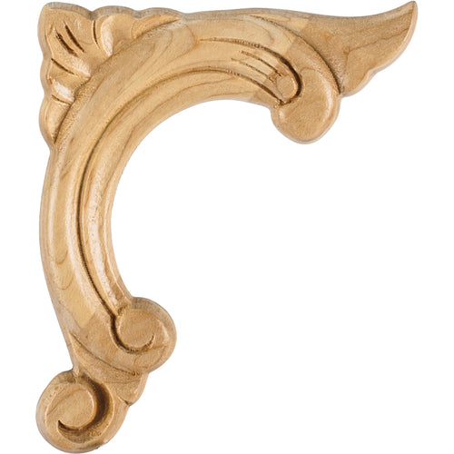 Acanthus Traditional Right Applique-Unfinished (Hard Maple)