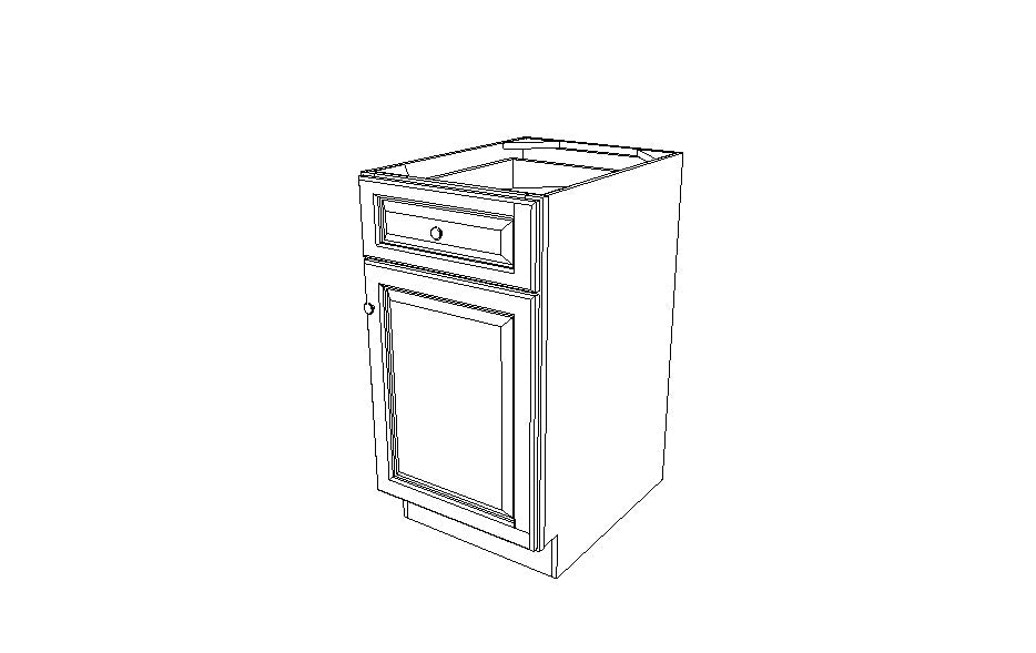 B18 Base Single Door Cabinet Sienna Rope (MR)