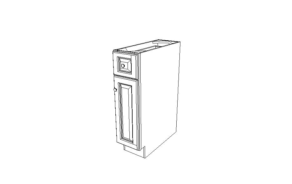 B09 Base Cabinets Single door Downtown Dark (TD)