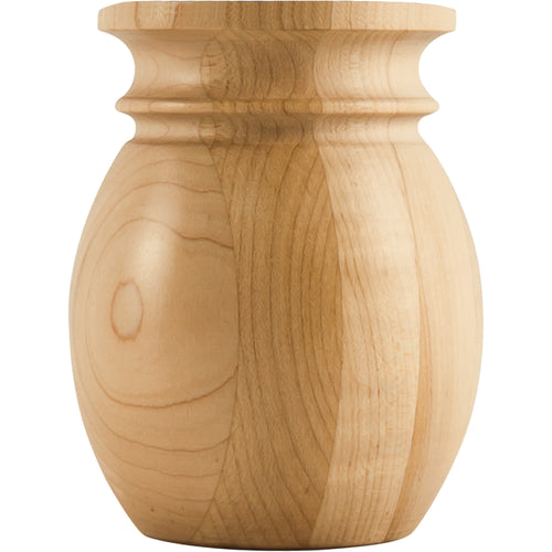 Bun Foot with Bullnose and Cove Groove Design-Unfinished (Hard Maple)