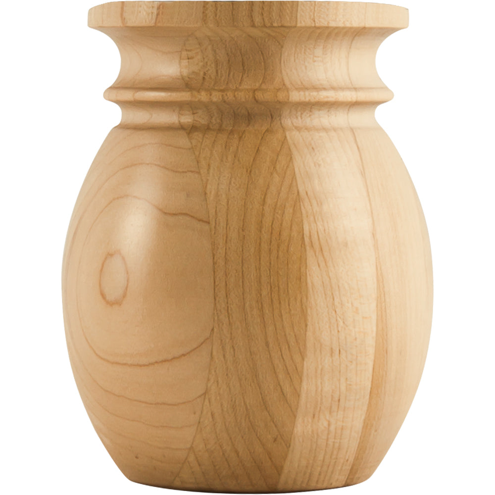 Bun Foot with Bullnose and Cove Groove Design-Unfinished (Alder)