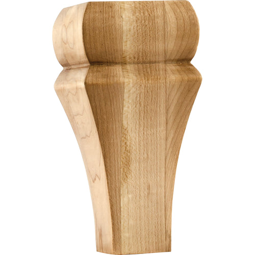 Contemporary Bun Foot-Unfinished (Rubberwood)