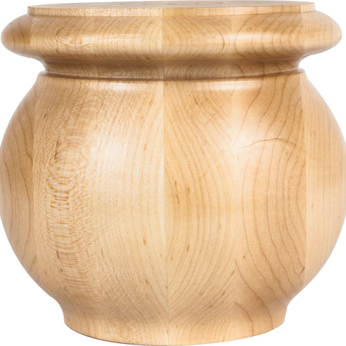 Pot Belly Bun Foot-Unfinished (White Birch)