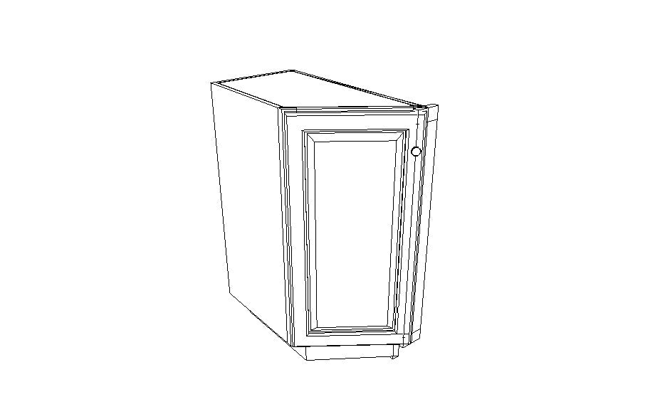 BTC12L Base Angle Cabinet Ice White Shaker (AW)
