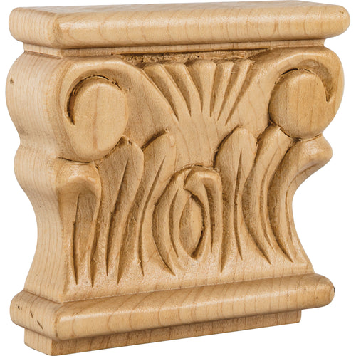 Acanthus Traditional Capital-Unfinished (Cherry)
