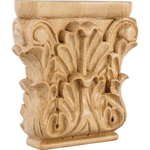 Acanthus Traditional Capital-Unfinished (Rubberwood)