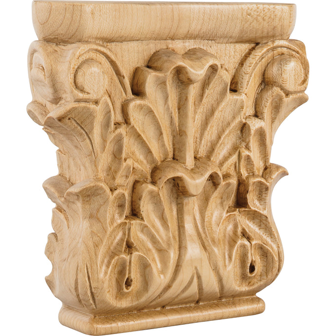 Acanthus Traditional Capital-Unfinished (Cherry)