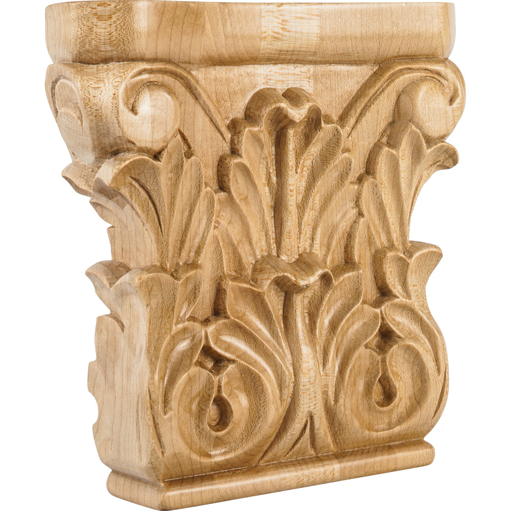 Acanthus Traditional Capital-Unfinished (Alder)