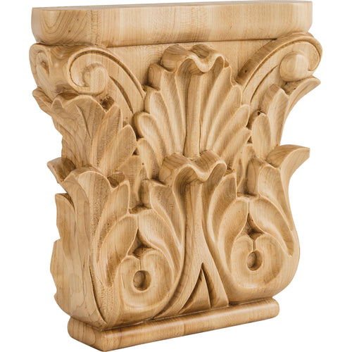 Acanthus Traditional Capital-Unfinished (Rubberwood)
