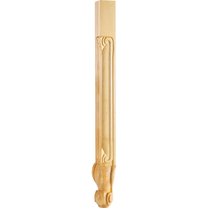 Acanthus Corner Leg-Unfinished (Hard Maple)