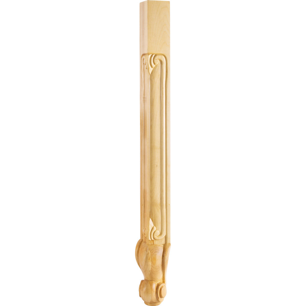 Acanthus Corner Leg-Unfinished (Cherry)