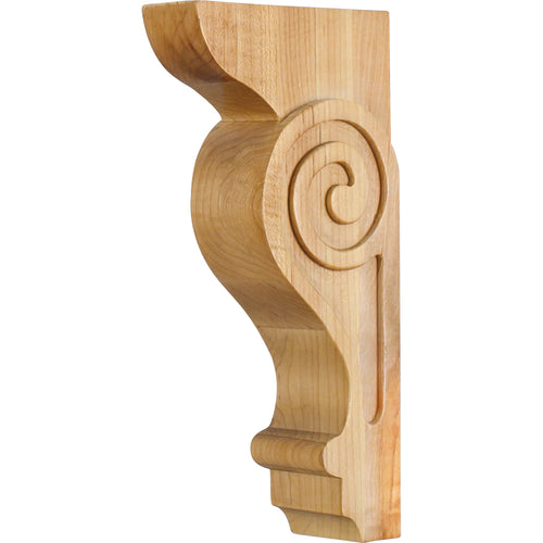 Transitional Scrolled Corbel-Unfinished (Cherry)