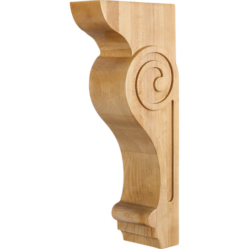Transitional Scrolled Corbel-Unfinished (Cherry)