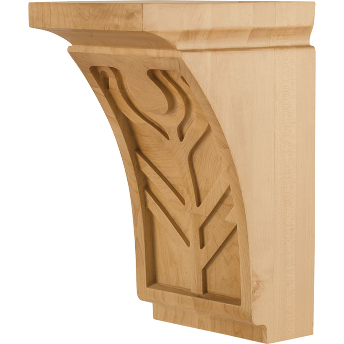 Art Nouveau with Feather Design-Unfinished (Rubberwood)