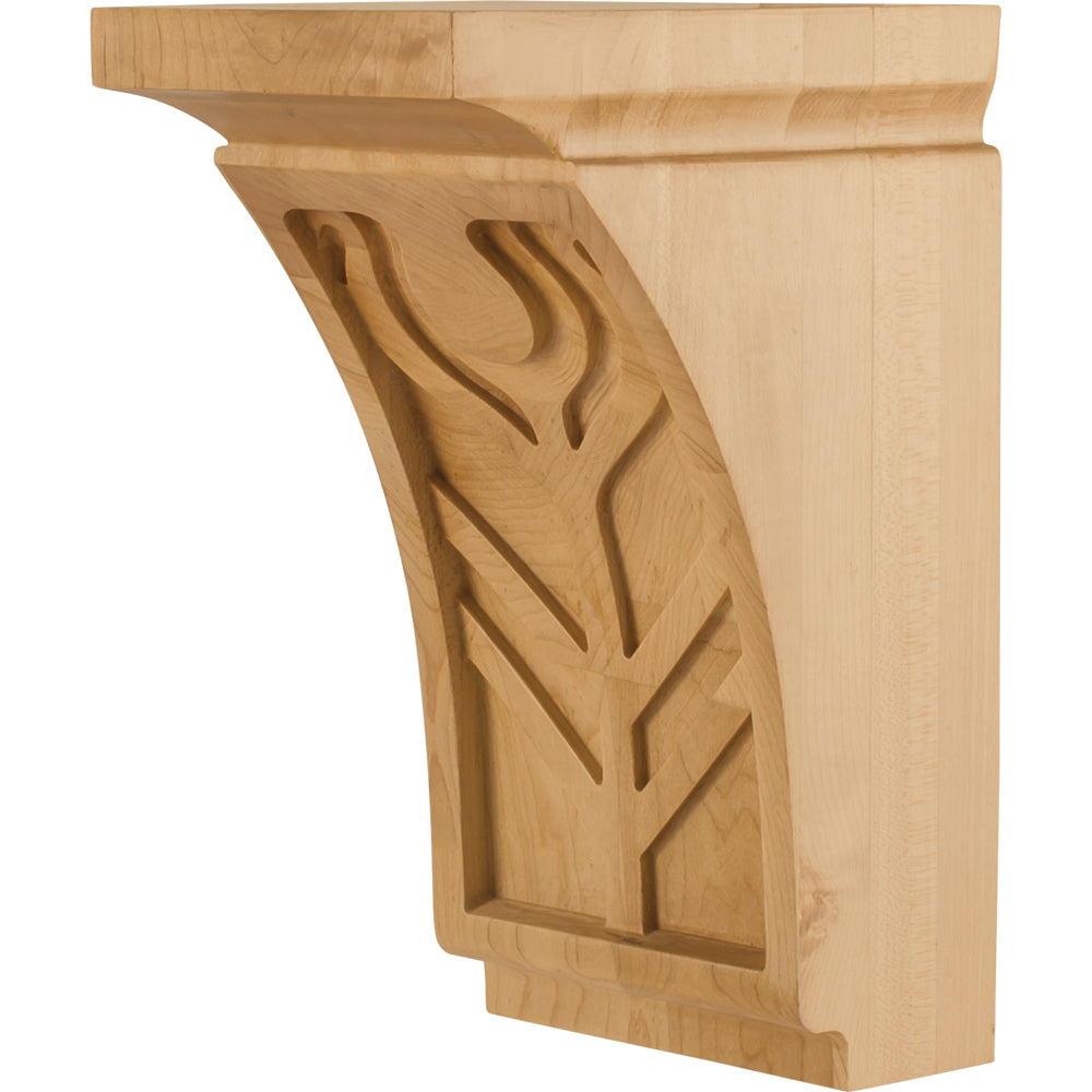 Art Nouveau with Feather Design-Unfinished (Hard Maple)