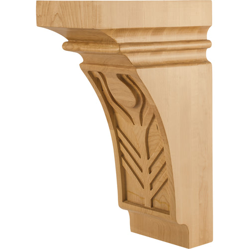 Art Nouveau with Feather Design-Unfinished (Alder)