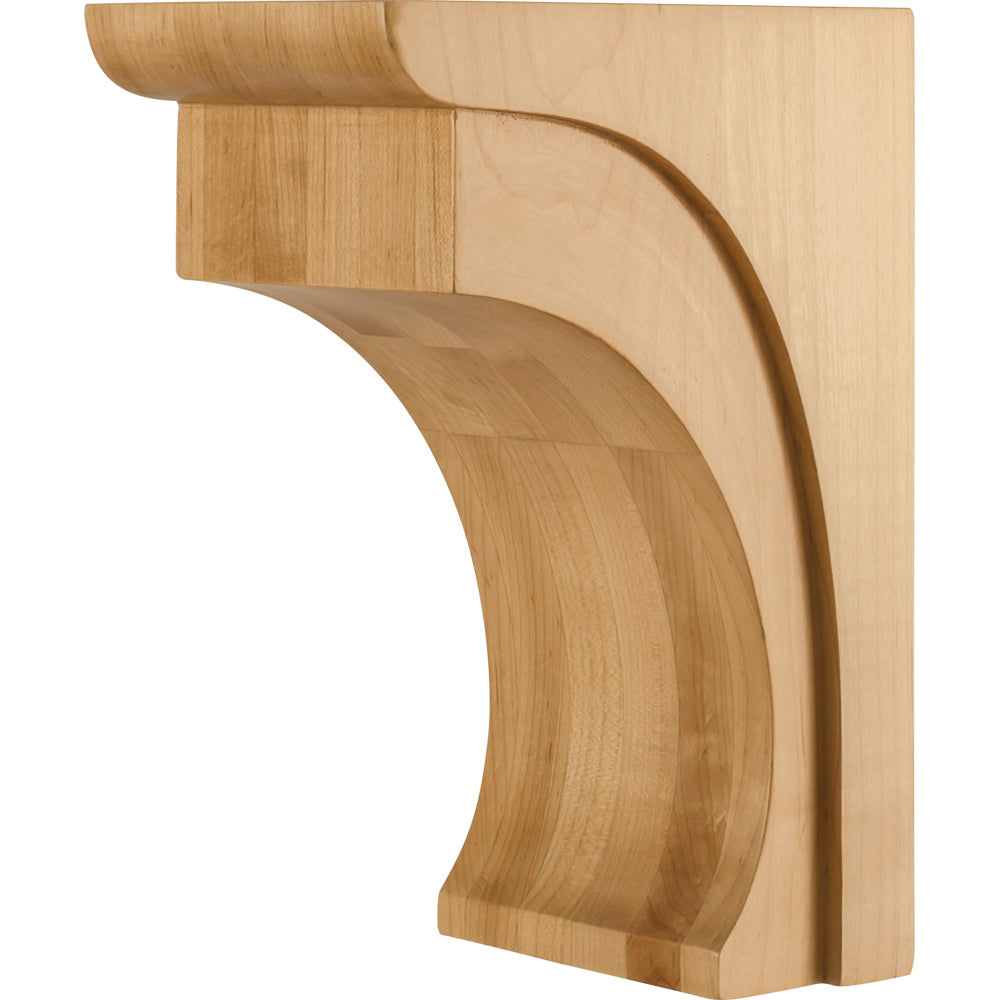 Modern Corbel with Cove Design -Unfinished (Hard Maple)