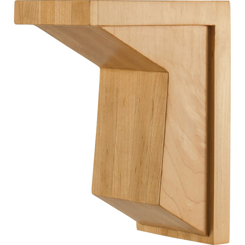 Modern Corbel with Angled Front -Unfinished (Hard Maple)