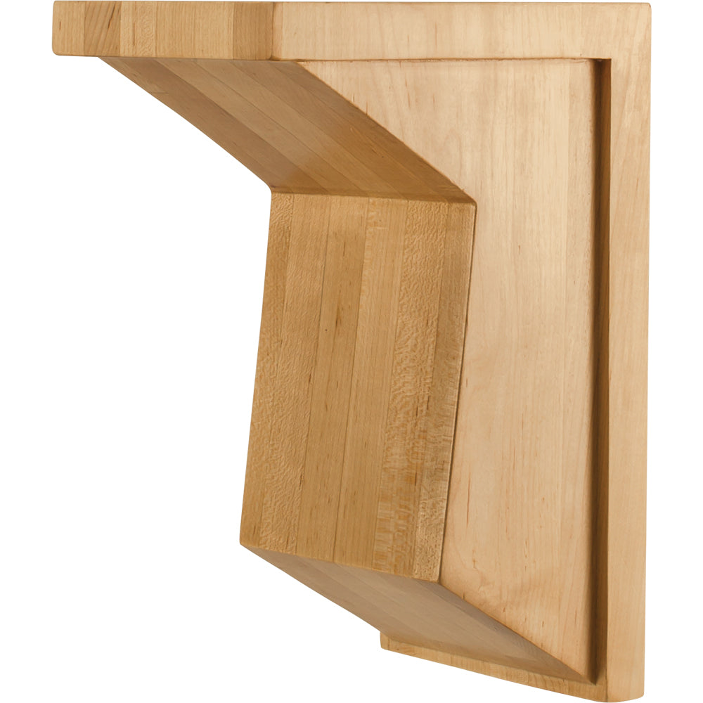 Modern Corbel with Angled Front     -Unfinished (Rubberwood)