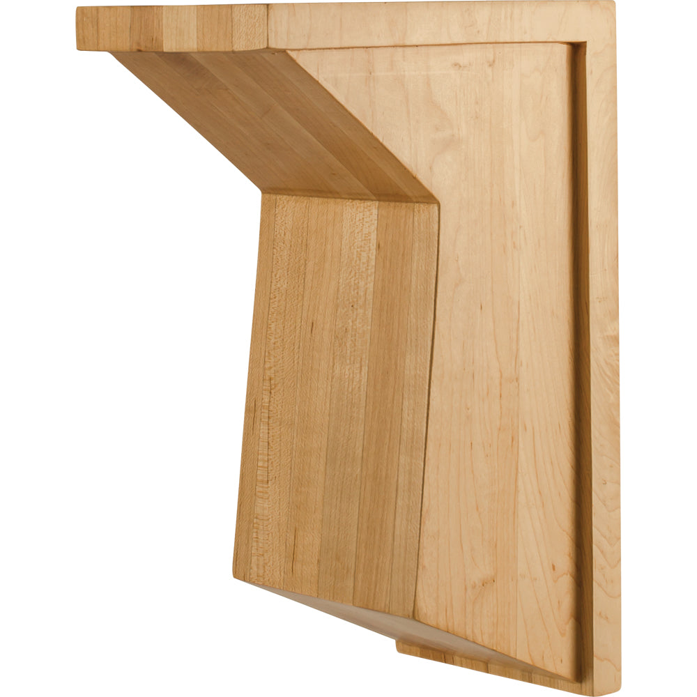 Modern Corbel with Angled Front-Unfinished (Rubberwood)