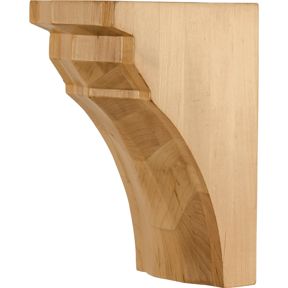 Modern Corbel with Beveled Face  -Unfinished (Alder)