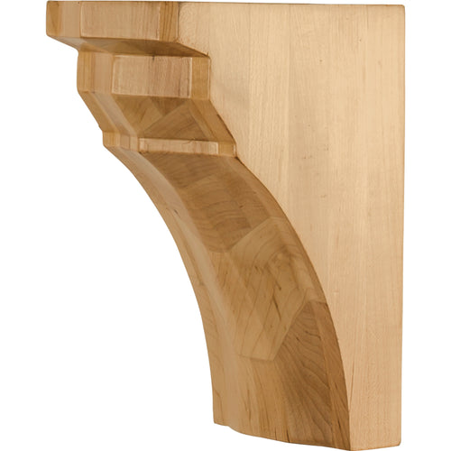 Modern Corbel with Beveled Face-Unfinished (Rubberwood)
