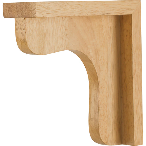 Traditional Wood Bar Bracket -Unfinished (Rubberwood)