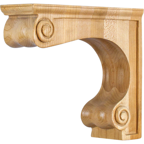 Traditional Range Hood Corbel-Unfinished (Rubberwood)
