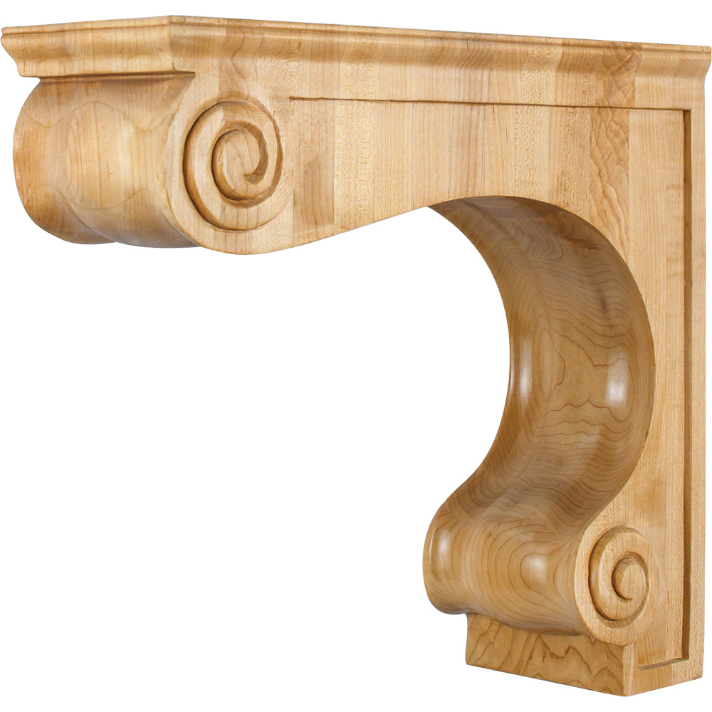 Traditional Range Hood Corbel-Unfinished (Rubberwood)