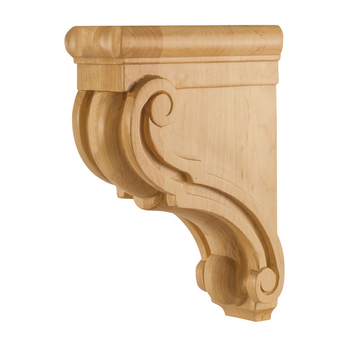 Scrolled Bar Bracket-Unfinished (Hard Maple)