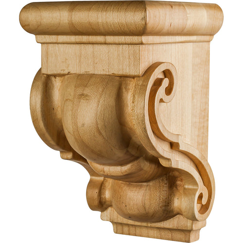 Scrolled Bar Bracket-Unfinished (Rubberwood)