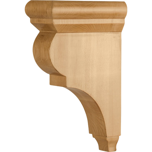 Traditional Smooth Bar Bracket-Unfinished (Rubberwood)