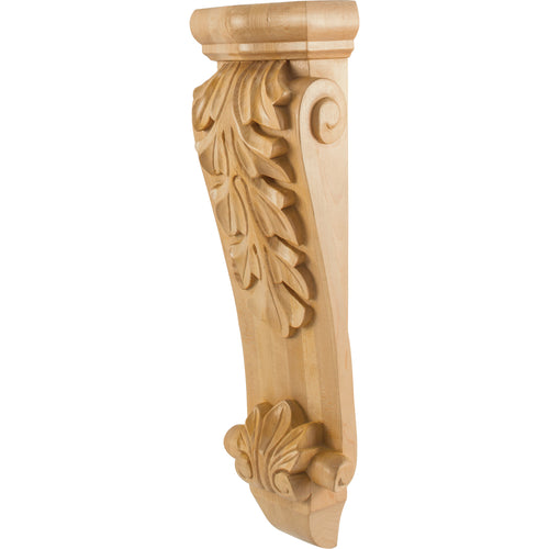 Low Profile Acanthus Traditional Corbel-Unfinished (Rubberwood)