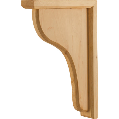 Traditional Simple Wood Bar Bracket-Unfinished (Hard Maple)