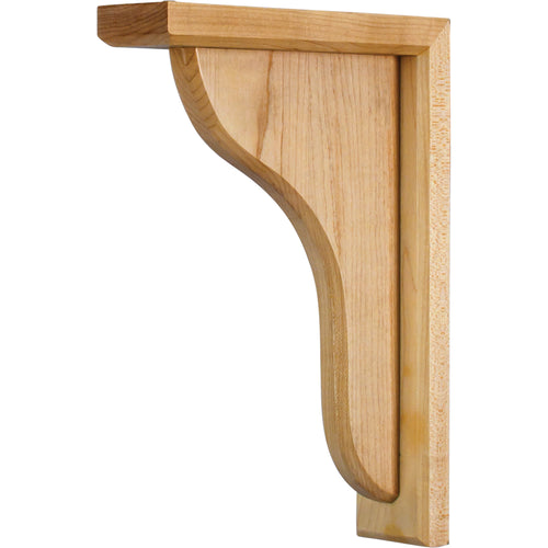 Traditional Simple Wood Bar Bracket-Unfinished (Alder)