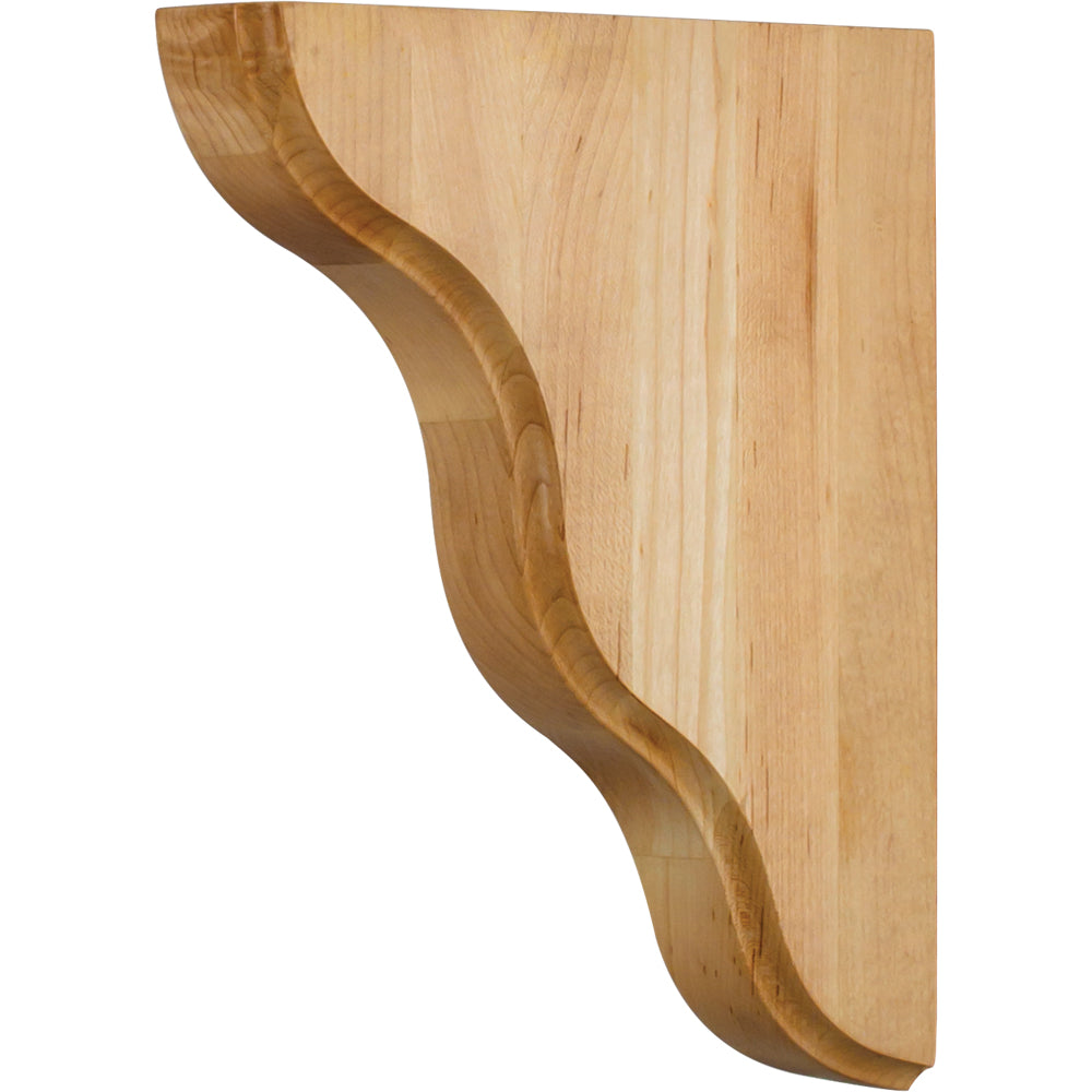 Smooth Contour Bar Bracket-Unfinished (Rubberwood)